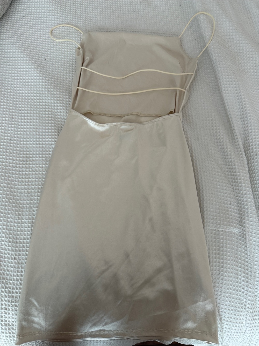 Windsor Satin Slip Dress in Ivory Cream - Picture 2 of 3